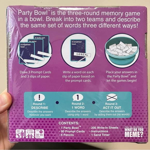 NIB Party Bowl What Do You Meme? Family Friendly Party Game - Picture 8 of 10